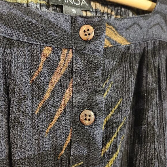 TANOA Nu'uuli Flutter Sleeve Girl's Dress TD801 Palm Leaf Made in Hawaii size 10 - Picture 8 of 10